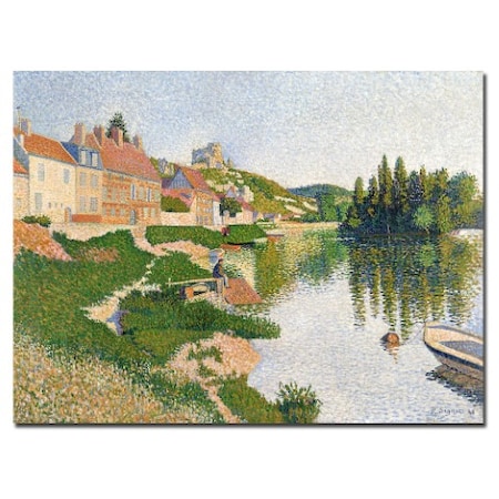 Paul Signac 'River Bank, Petit-Andely, 1886' Canvas Art,35x47